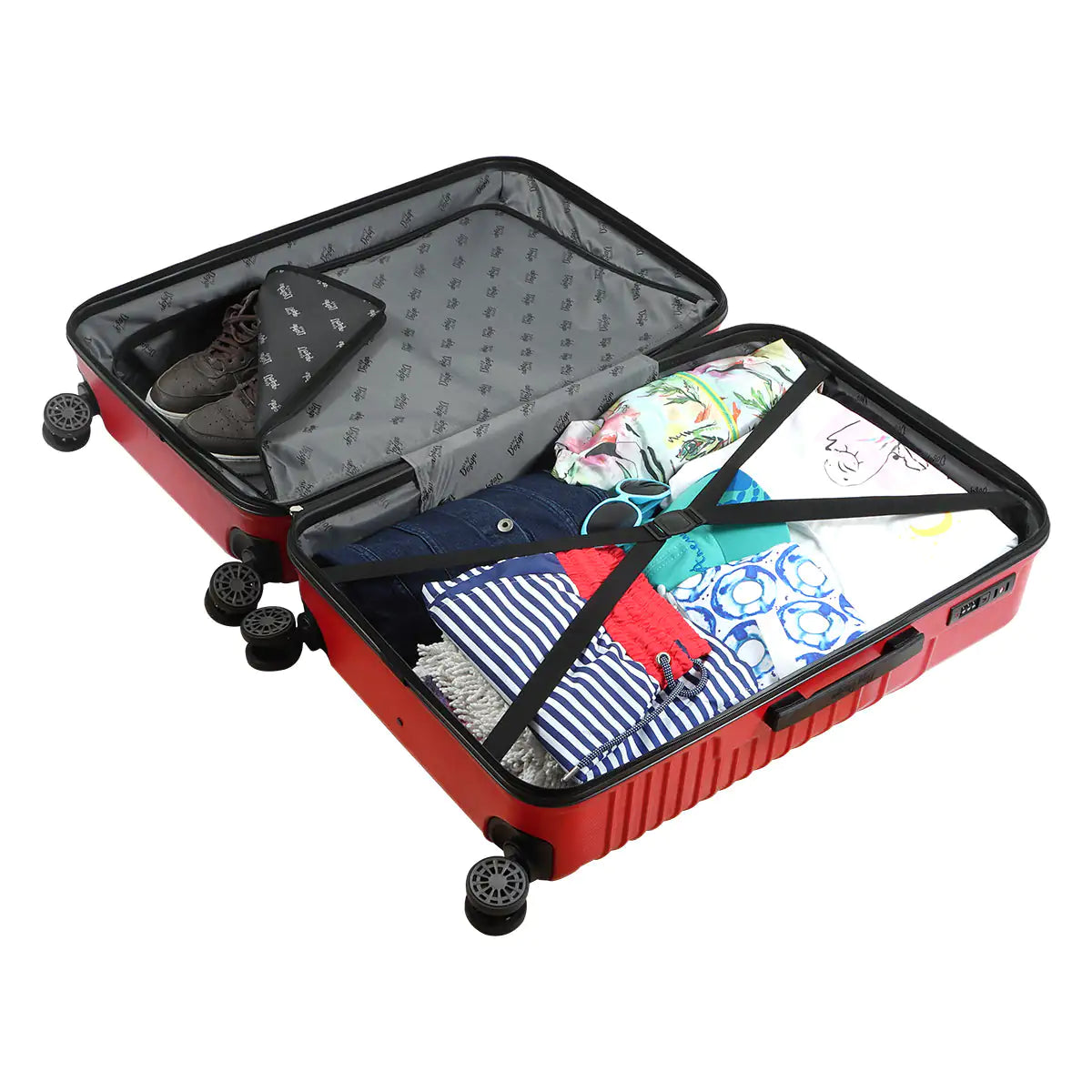Red Large Size Suitcase – 28-Inch Spinner Luggage