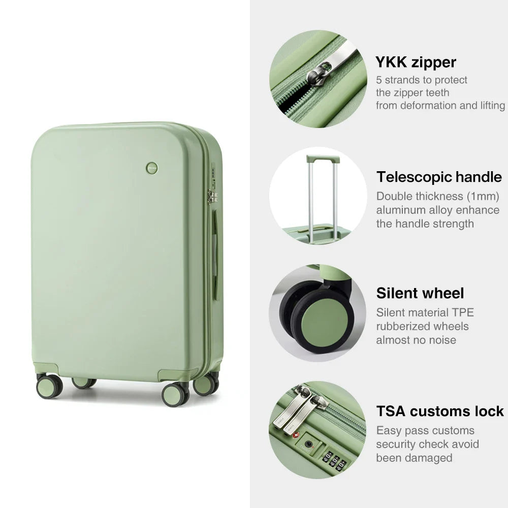 Mixi Puristic Design Travel Luggage Rolling Wheel