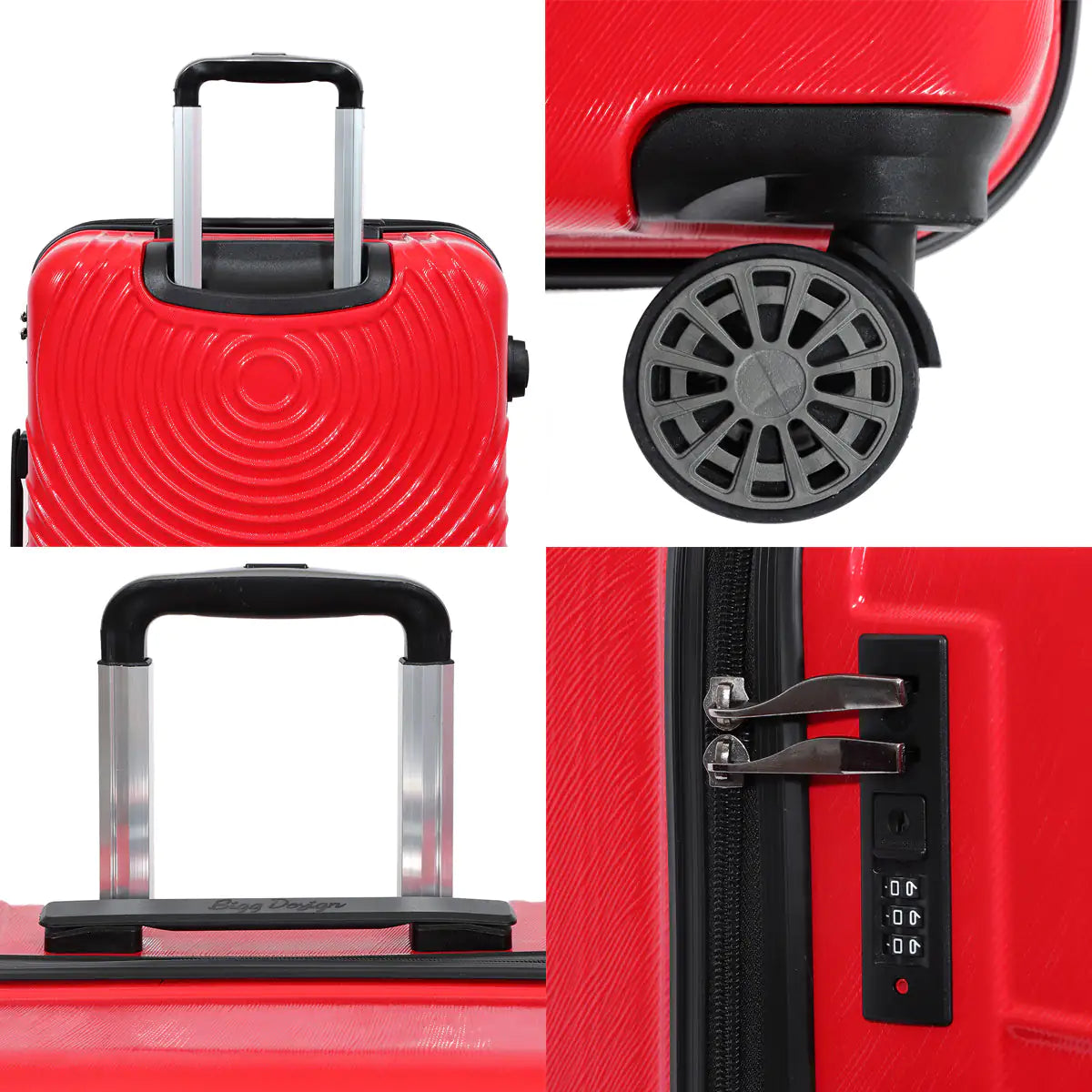 Red Large Size Suitcase – 28-Inch Spinner Luggage