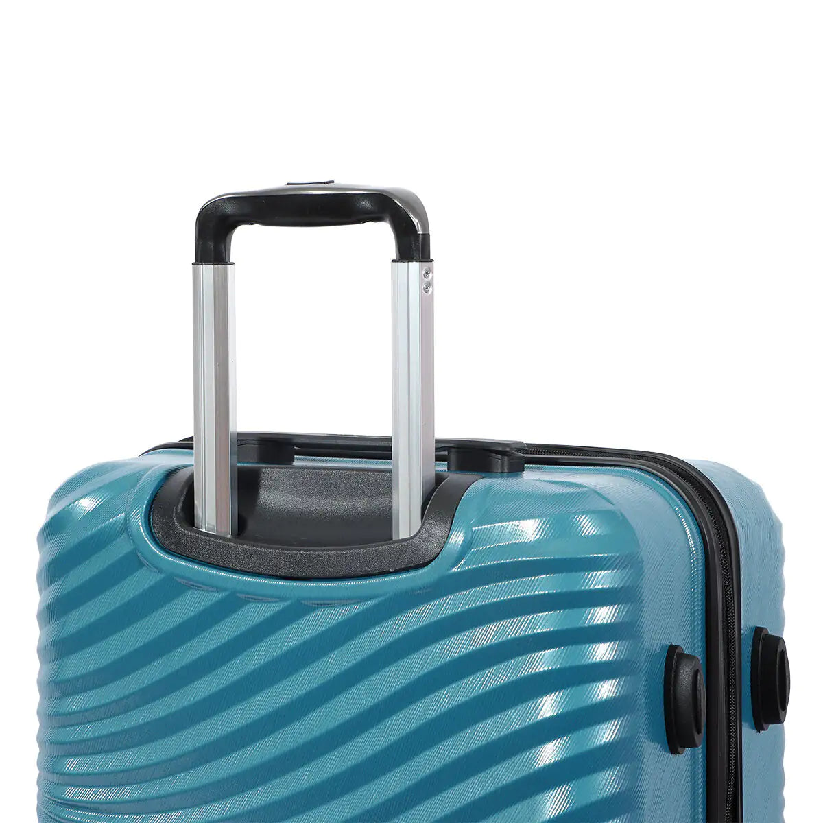 Large Blue Checked Suitcase 24 Inch