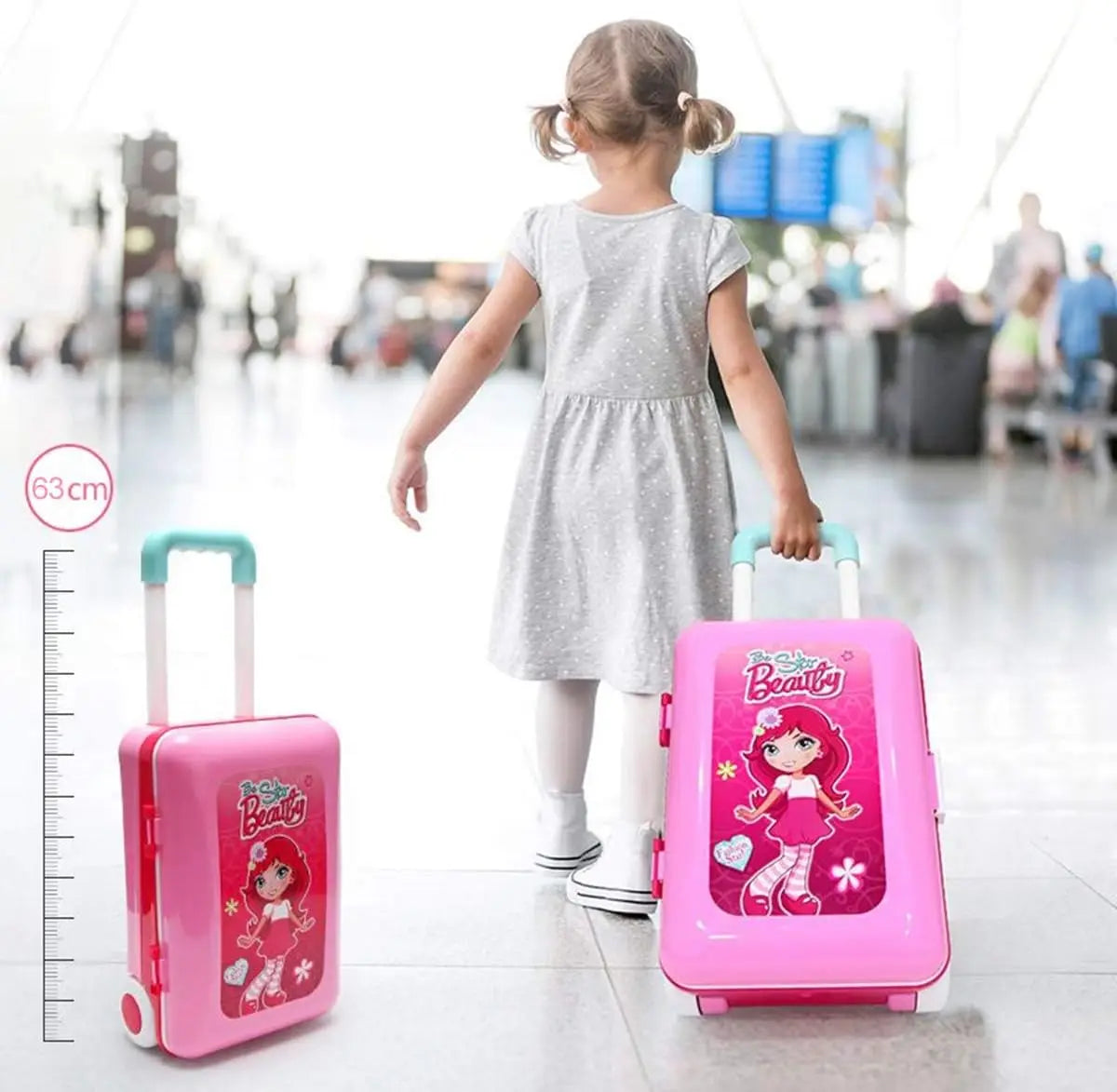 Pretend Play Kitchen Toy for Girls Travel Luggage
