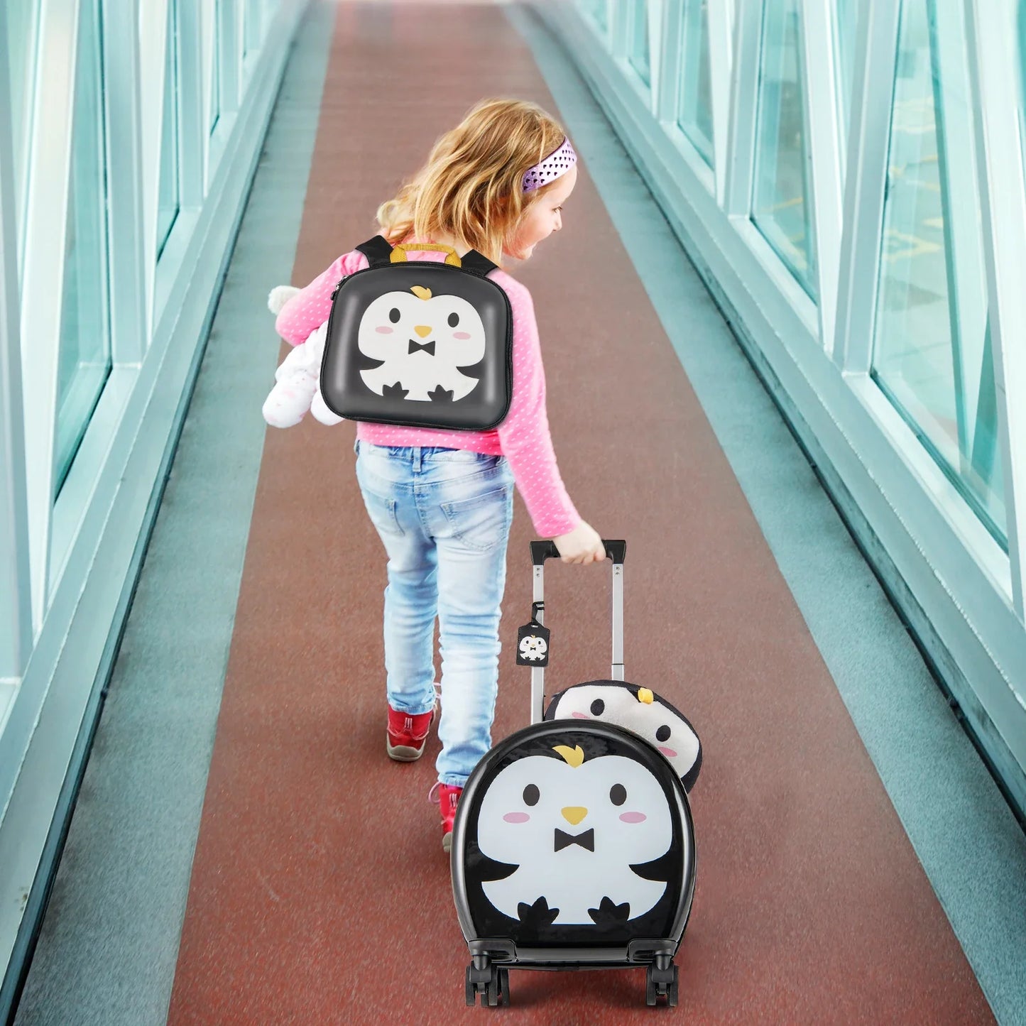 Piece Kid's Luggage Set Carry-on Hardside
