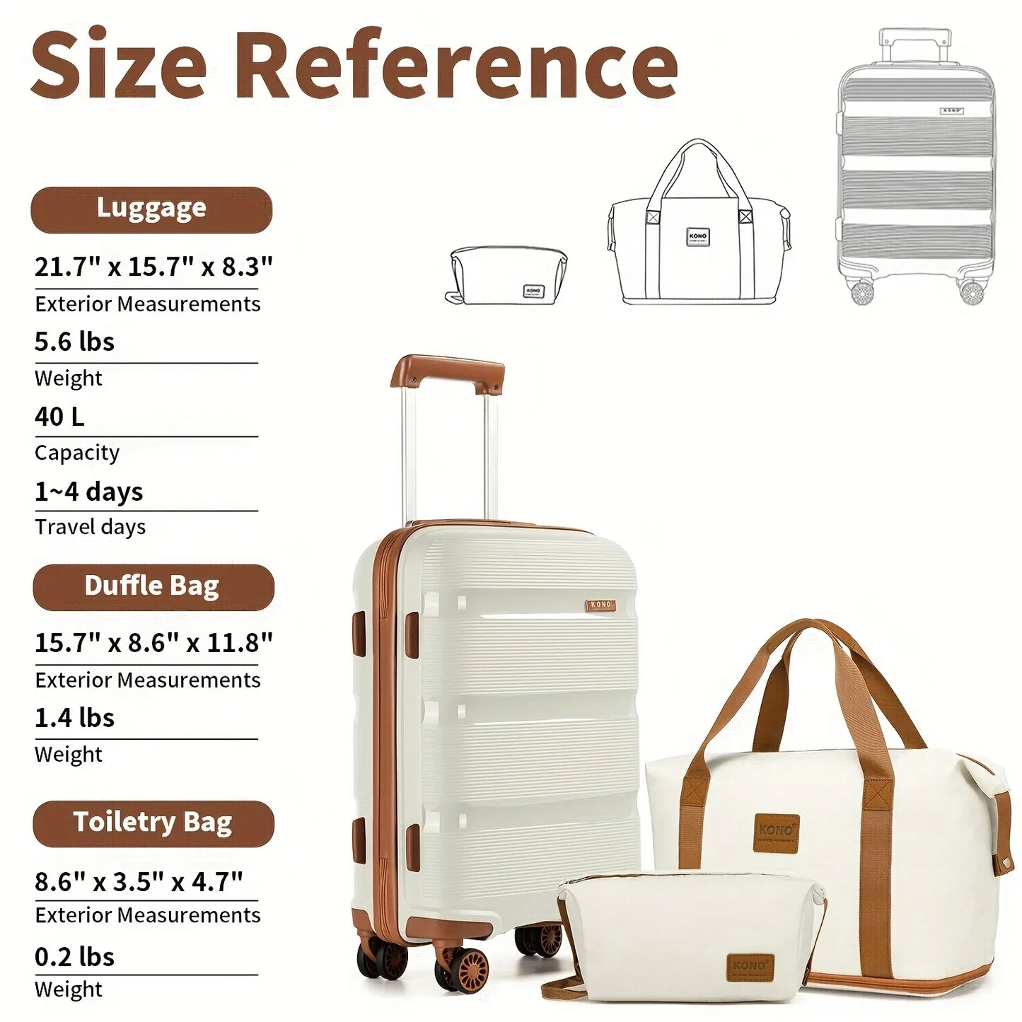 Lightweight Hardshell Luggage Set Carry-On