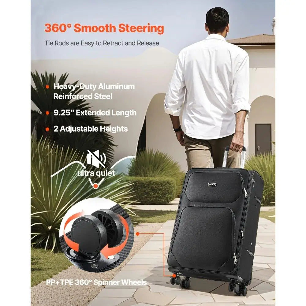 Expandable Softside Luggage with Spinner Wheels
