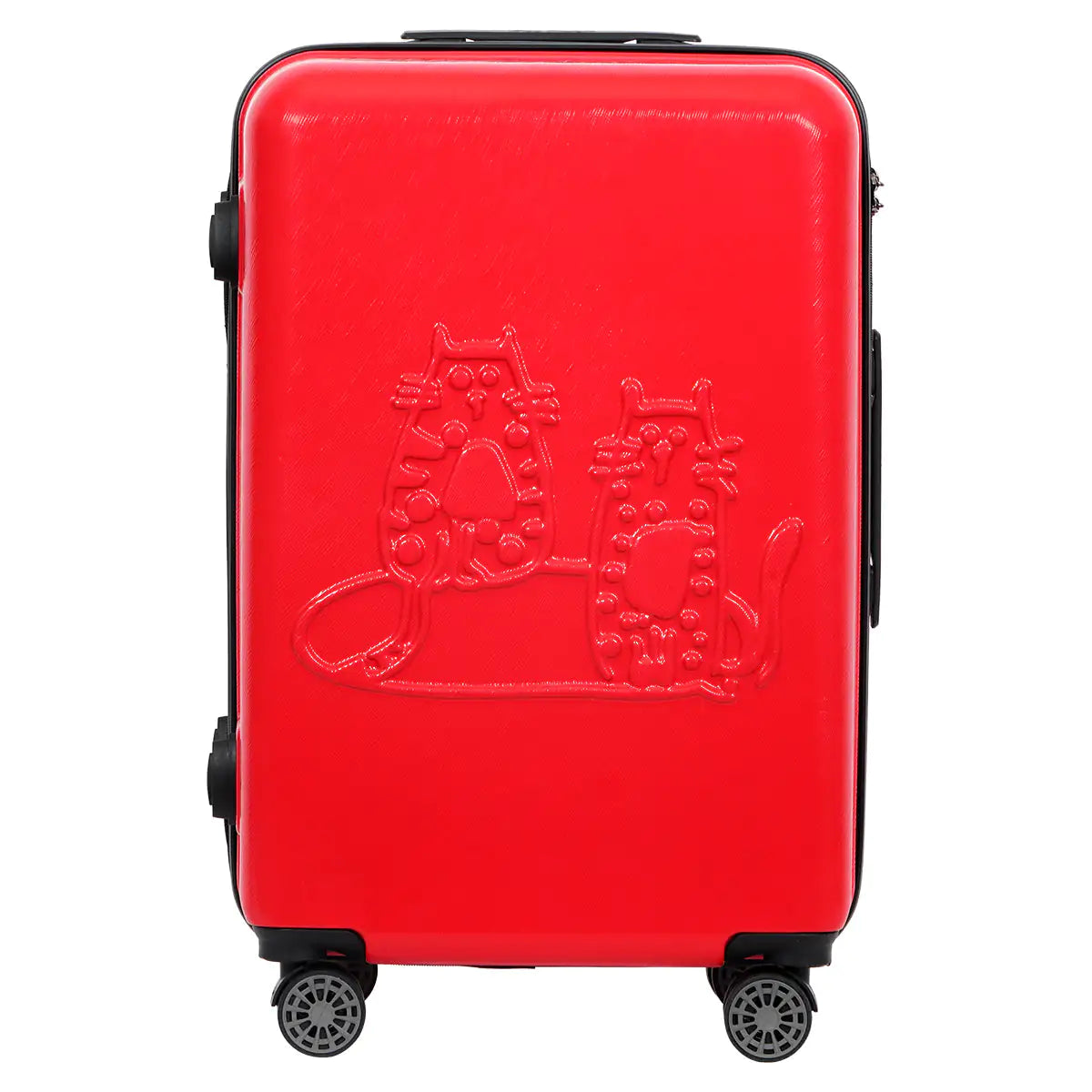Red Medium Size Suitcase – 24-Inch Spinner Luggage
