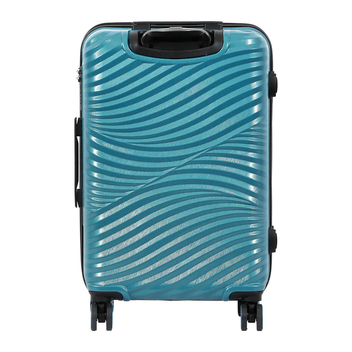 Large Blue Checked Suitcase 24 Inch