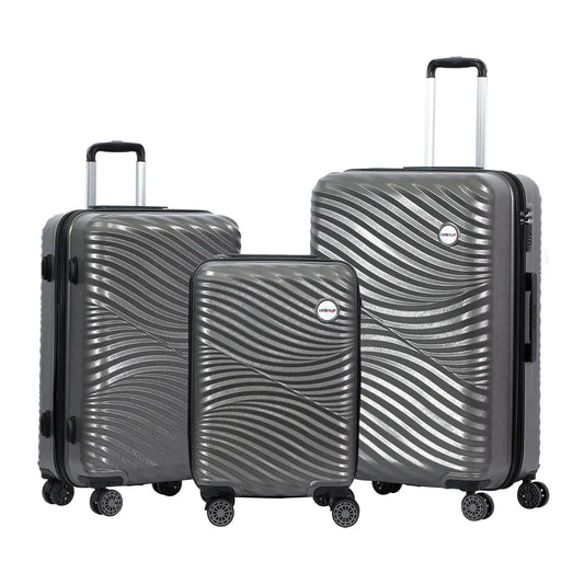 Dark Grey 3-Piece Spinner Luggage Set – Hardside Suitcases