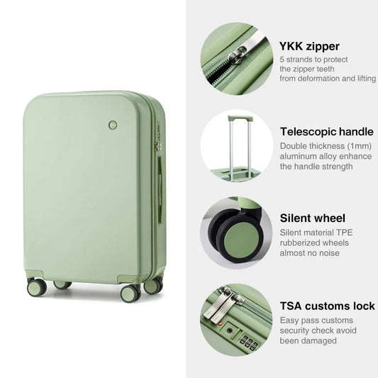 Mixi Puristic Design Travel Luggage Rolling Wheel