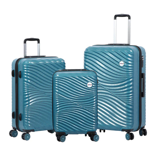 Blue 3-Piece Hard Shell Luggage Set